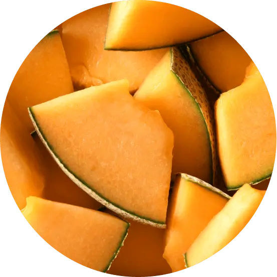 A pile of melon chunks